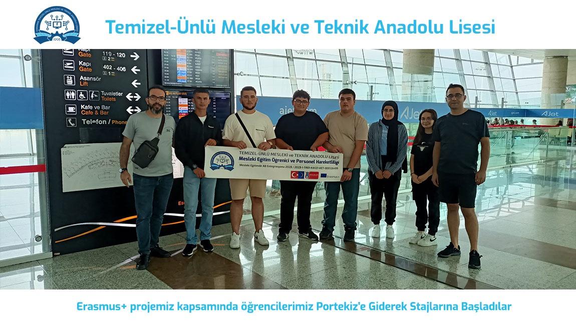 Erasmus+ projemiz kapsamında öğrencilerimiz Portekiz'e Giderek Stajlarına Başladılar